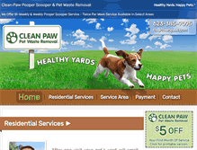 Tablet Screenshot of cleanpaw.com